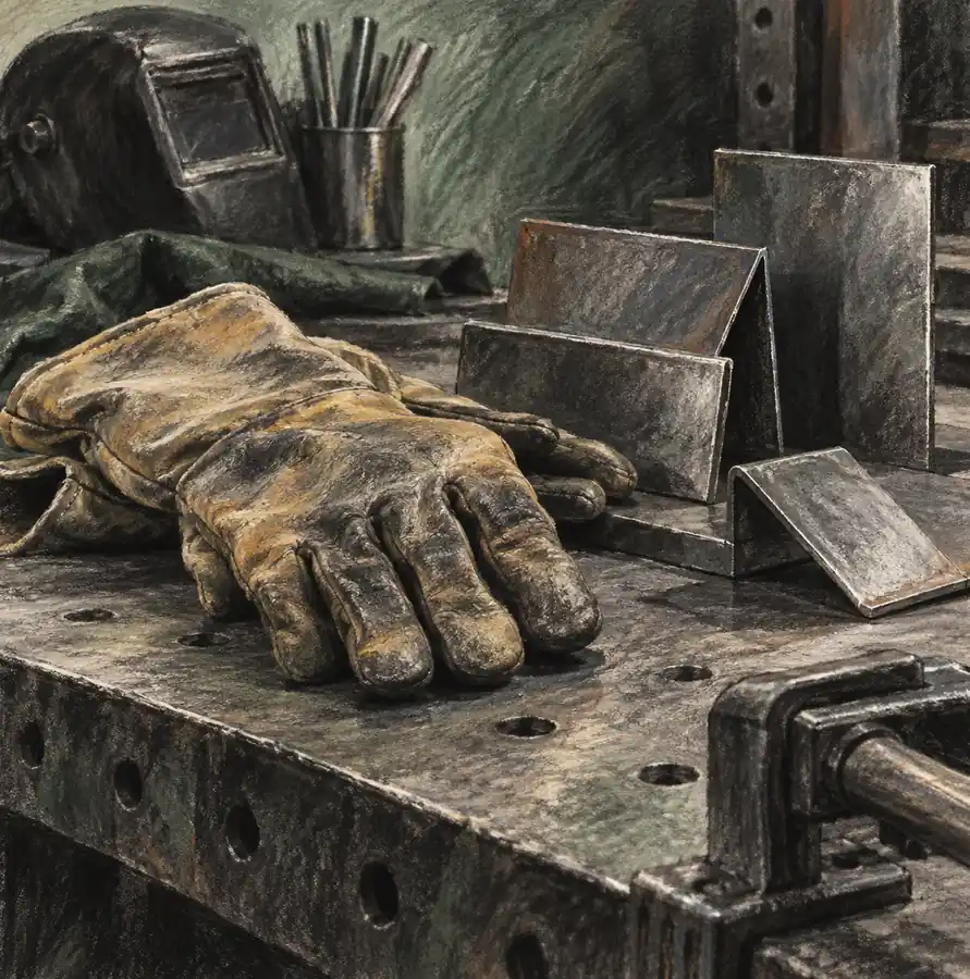 Illustration of fabrication businesses equipment and workspace