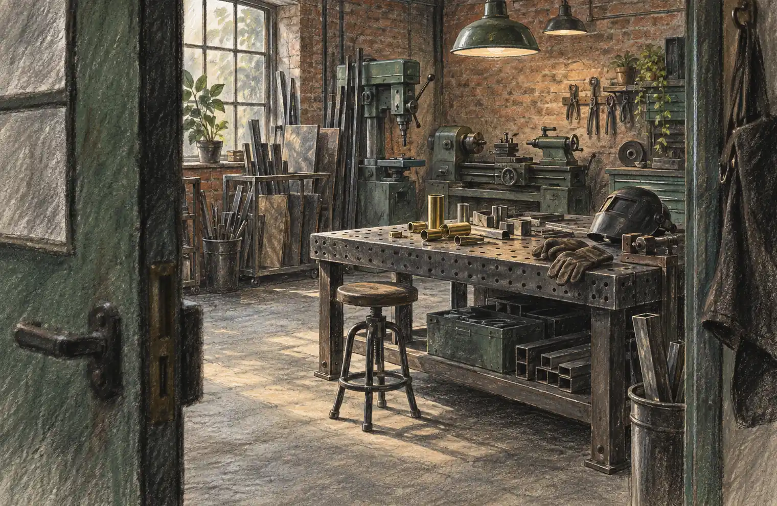 Illustration of fabrication businesses and their working space